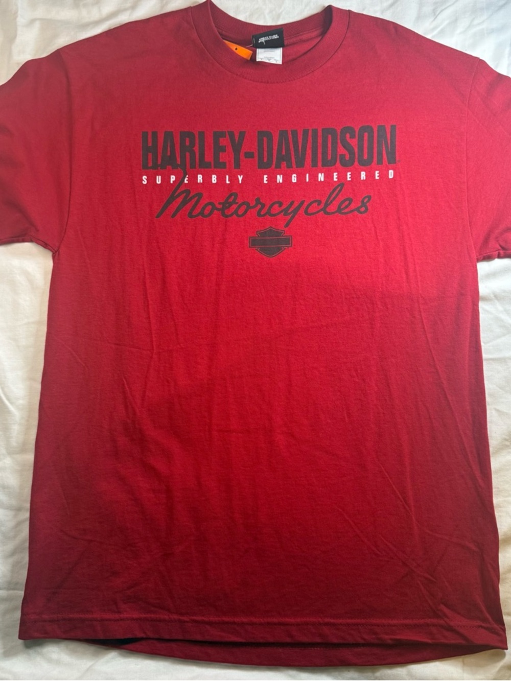 Harley-Davidson Red Short-Sleeve Motorcycles Graphic Tee